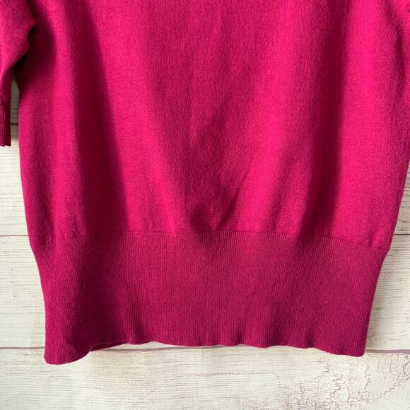 Audrey & Grace Pink Knit Cardigan Sweater Pearly Buttons Size Medium - Picture 8 of 15